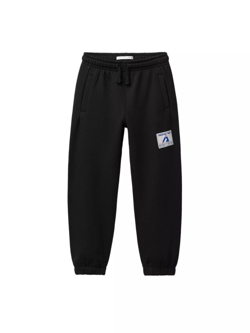 Zara Black Kids Sweatpants with Patch Detail